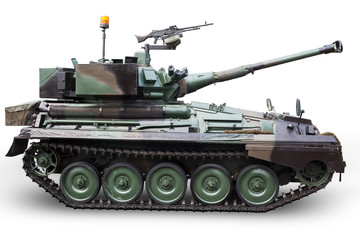 Fototapeta na wymiar Military tank with weapon