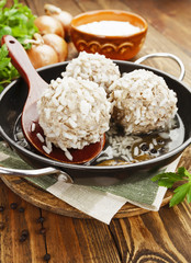 Meatballs with rice