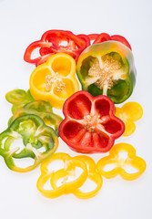 sweet pepper isolated on white background