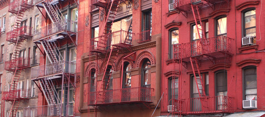 New York City / Fire escape - obrazy, fototapety, plakaty