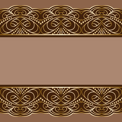 Vintage frame with gold borders