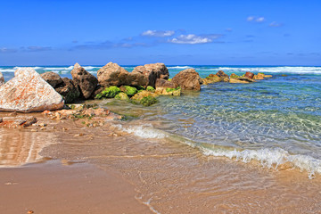 Fototapeta premium Huge stones and sea.