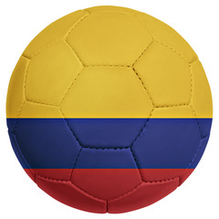 soccer ball with Columbia team flag