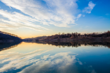 Lake in the evening