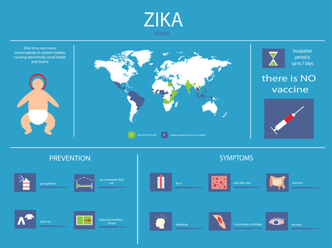 Zika Virus Infographic Elements