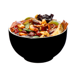 vegetables and almonds