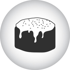 Easter bread icon on colorful background