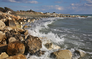 White stones near Limassol. Cyprus