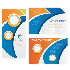Abstract flat folded brochure design template