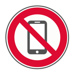 Schild Smartphone verboten