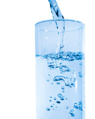 Water splash in glass