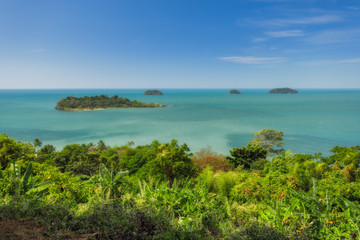 Thailand.Tropical Islands Ko Chang. The view from the observation deck Kai Bay.