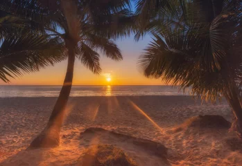 Fotobehang Thailand. Koh Chang island. Sunset on the beach White Sand Beach. © naumenkophoto