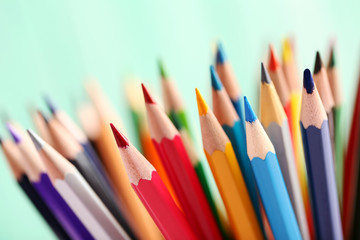 Drawing colourful pencils background, close up