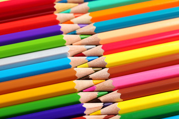 Drawing colourful pencils background, close up