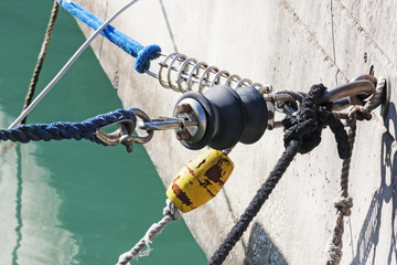 Fototapeta premium Mooring detail in the port