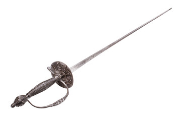Sword (rapier) of French noble to man's sleevless jacket