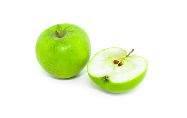 Green apple, isolated on white background
