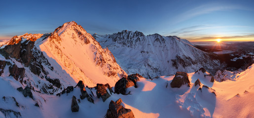 Winter mountain in Slovakia from Tatras - Solisko landscape