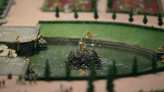 Samson fountain miniature model
