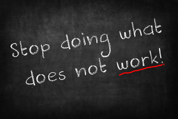 motivational quote on Blackboard