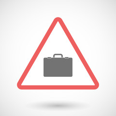 Warning signal icon with  a breiefcase