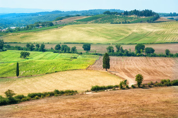 Fototapeta na wymiar Countryside landscape in Tuscany, Italy.