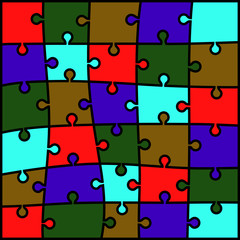 abstract colored puzzle background