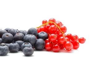 red currant and blueberries