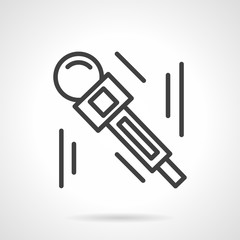 Microphone black line design vector icon