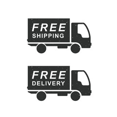 Delivery and shipping truck