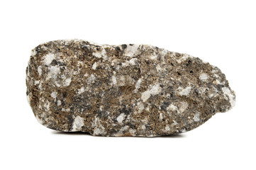 Gray granite stone isolated