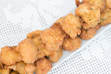 Detail of some cod fritters