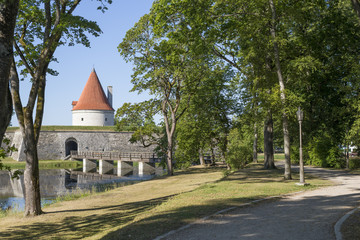 Fototapeta na wymiar A view of Saaremaa island, Kuressaare castle in Estonia