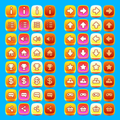 orange game icons buttons icons interface, ui
