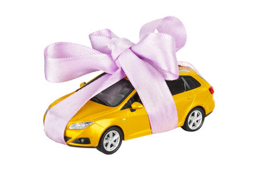 Car with bow as gift