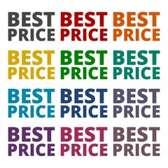 Best price icons set 