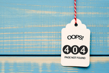 Error 404  – Page not found