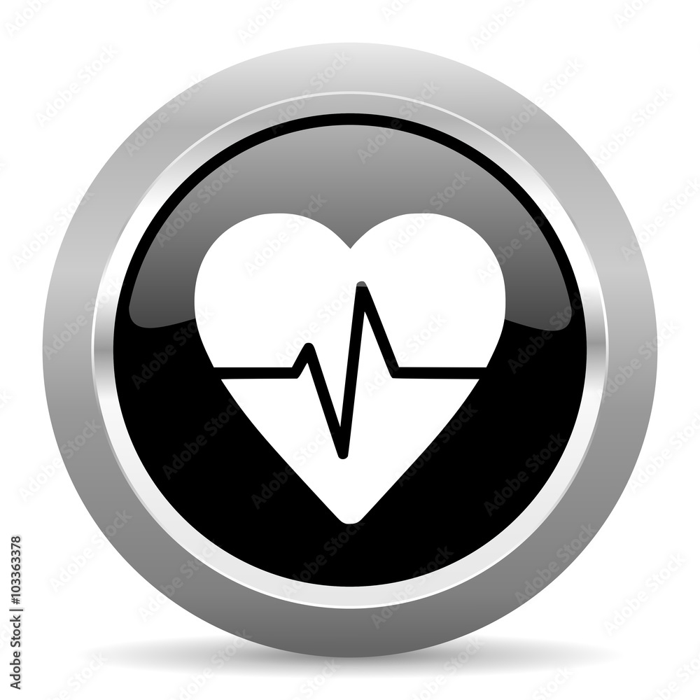 Aufkleber pulse black metallic chrome web circle glossy icon