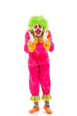 Funny playful clown