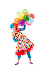 Funny playful clown