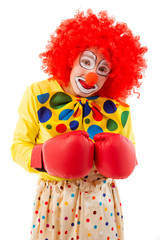 Funny playful clown