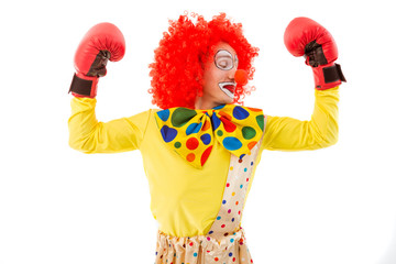 Funny playful clown