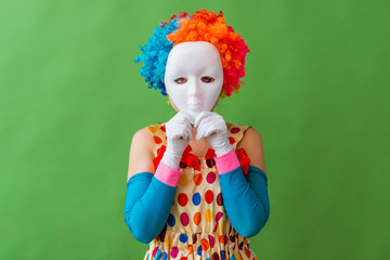 Funny playful clown