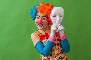 Funny playful clown
