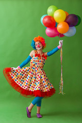 Funny playful clown