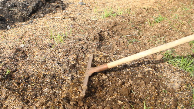 rake leveled the ground