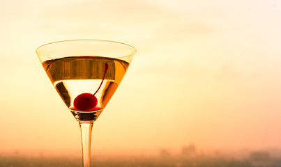 Martini glass. 