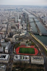 Buildings on the Seine, Paris, France - view from the Eiffel Tower © emar