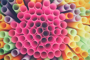 Colorful drinking straws